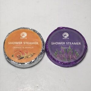 Mirye Shower Steamer Set - Orange Vanilla And Verbena Aromatherapy Bath Bombs